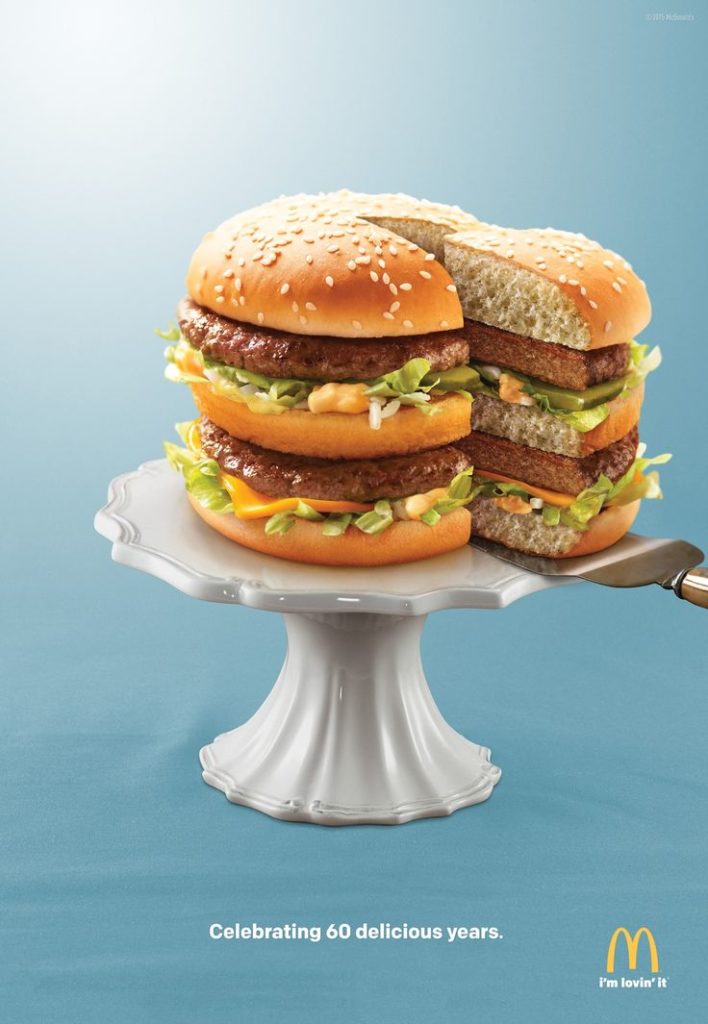 Advertising Campaign : McDonald's: Big Mac Slice Celebrating 60