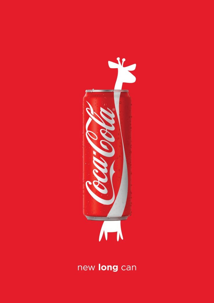Print-Advertising-Motivo-da-escolha-Humor-A-nova-lata-da-Coca-Cola-com-alongada-em-comparação Print Advertising : Coca-Cola / New Long Can (Giraffe) #ad