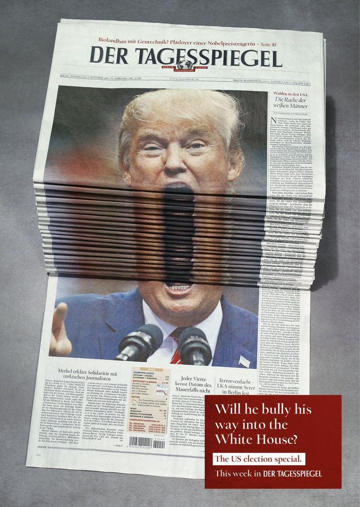 Print-Advertising-None Print Advertising : Der Tagesspiegel / Trump