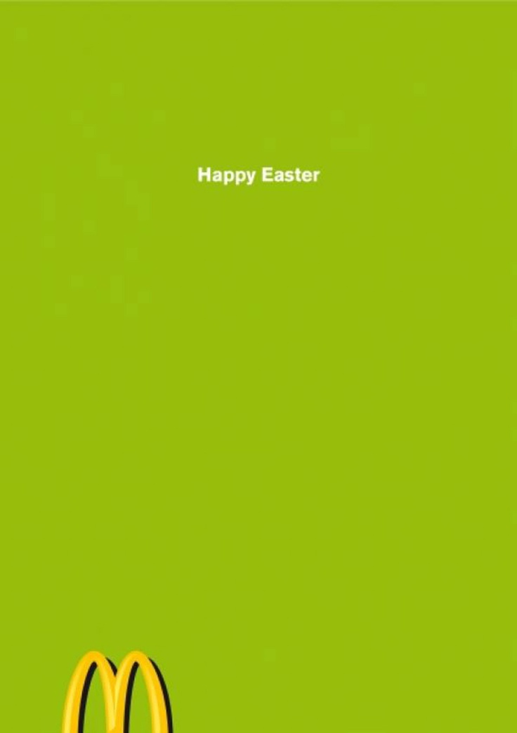 Advertising-Campaign-40-Fun-and-Creative-Easter-Advertisements Print Advertising : Happy Easter by McDonald #ad #bunny