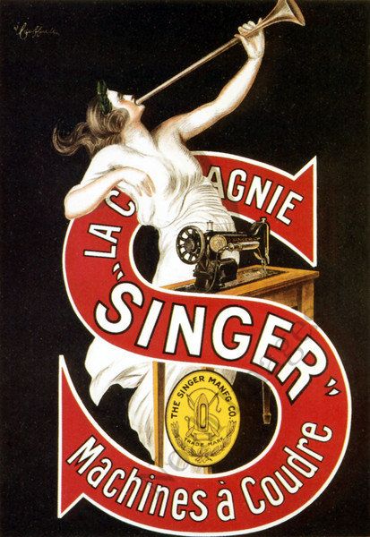 Vintage-Advertising-Singer-Vintage-Sewing-Machine-Poster Vintage Advertising : Singer Vintage Sewing Machine Poster