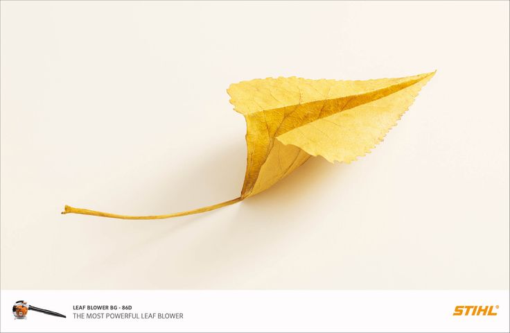 b06f04bd309dceafb2d775344058e01c--leaf-blower-creative-advertising Advertising Campaign : 葉っぱが紙飛行機に!? とってもオシャレな落ち葉送風機の...