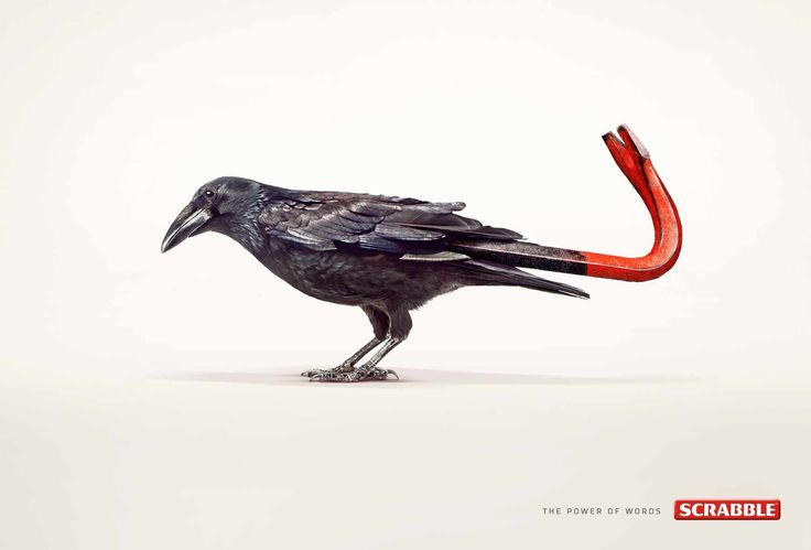 Advertising-Campaign-Scrabble-The-Power-of-Words-Crow-bar Advertising Campaign : Scrabble - The Power of Words: Crow-bar