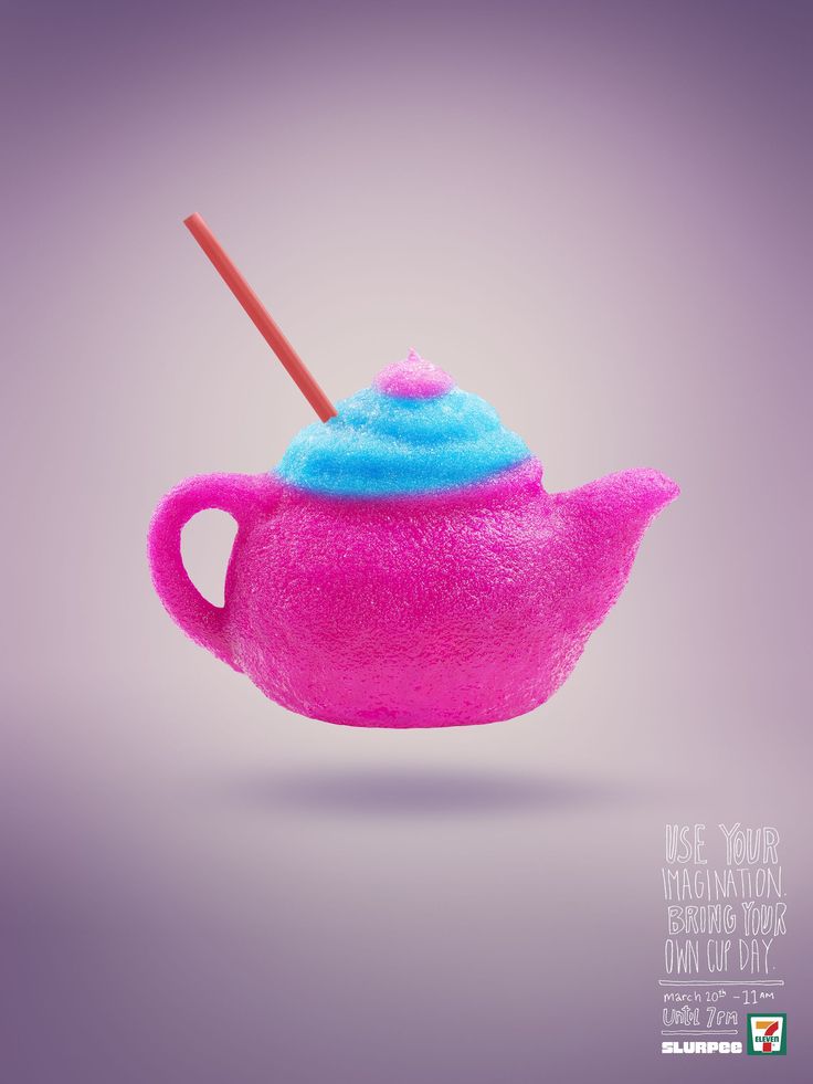 1553954910_601_Advertising-Campaign-Boot-Teapot-Bottle-On-Bring-Your-Own-Cup-Day-Colourful-Slurpee-Poster-Camp Advertising Campaign : Boot / Teapot / Bottle | On Bring Your Own Cup Day Colourful Slurpee Poster Camp...