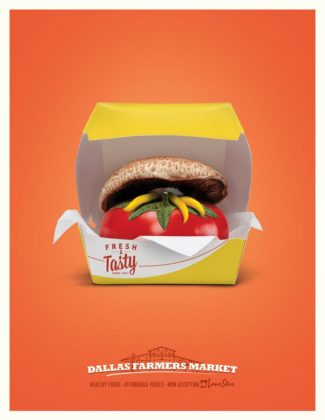 Advertising Campaign : Dallas Farmers Market: Hamburger ...