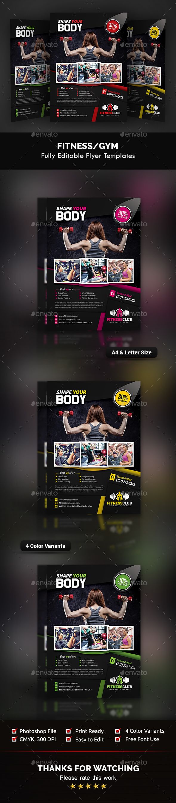 Healthcare-Advertising-FitnessGym-Flyer-Templates-Sports-Events Healthcare Advertising : #Fitness/Gym #Flyer Templates - Sports Events