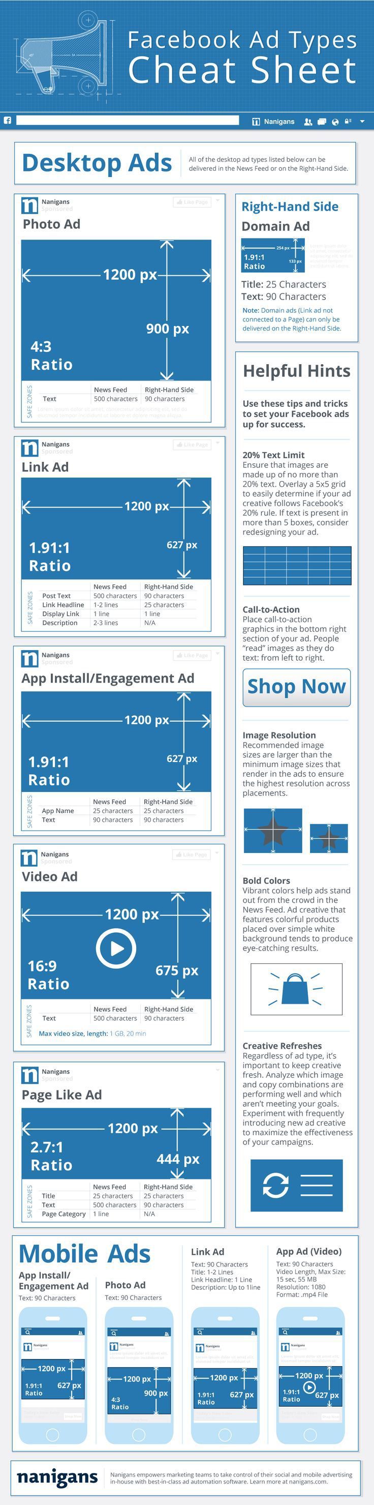 Advertising-Infographics-Facebook-Ads-nuevas-caracteristicas-y-medidas Advertising Infographics : Facebook Ads: nuevas características y medidas