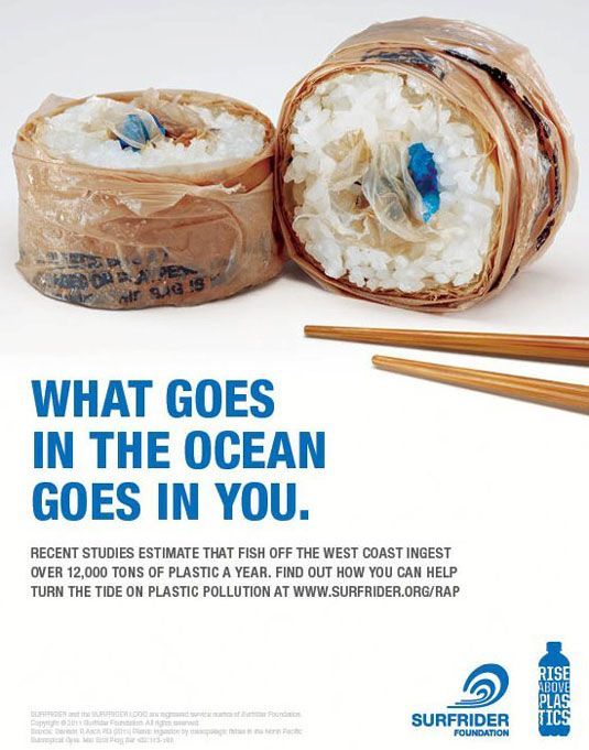 Creative-Advertising-Ce-qui-va-dans-locean-entre-en Creative Advertising : Creative print ads target plastic pollution This clever campaign by Pollinate re...