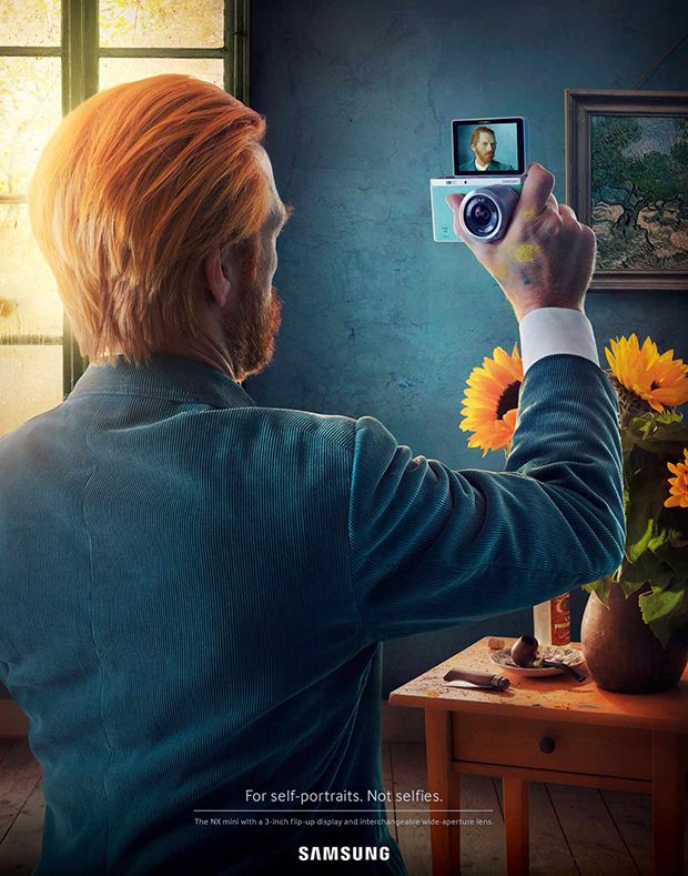 Advertising-Campaign-Samsung-des-icones-de-l’art-prennent Creative Advertising : Samsung : des icônes de l'art prennent un selfie en guise d'auto-portrait