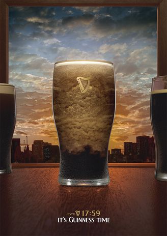 Creative-Advertising-Funny-ads-posters-commercials-Follow-us-on Creative Advertising : It's Guiness time! advertising beer