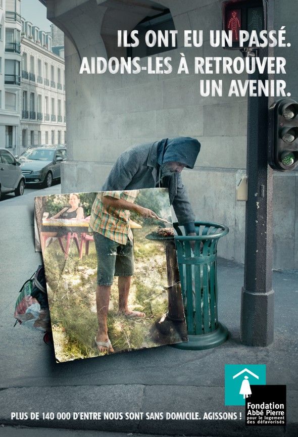 Creative-Advertising-The-Abbe-Pierre-Foundation-and-BDDP Creative Advertising : The Abbé Pierre Foundation and BDDP -  Time to help the 140 000 homeless people...