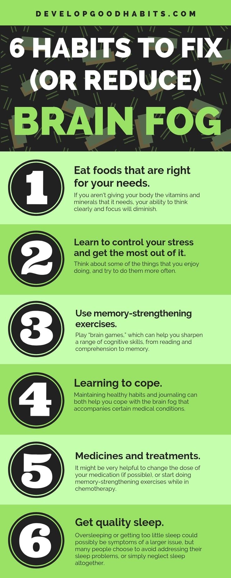 Psychology-Infographic-Brain-Fog-The-Causes-of-Brain-Fog Psychology Infographic : Brain Fog: The Causes of Brain Fog and 6 Habits to Fix It