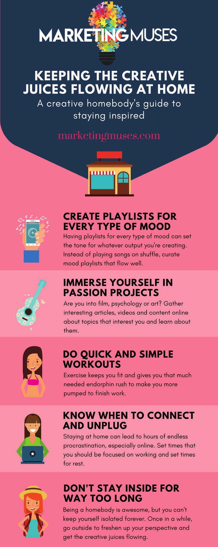 Psychology-Infographic-Keeping-The-Creative-Juices-Flowing-at-Home Psychology Infographic : Keeping The Creative Juices Flowing at Home: A Creative Homebody's Guide to Stay...