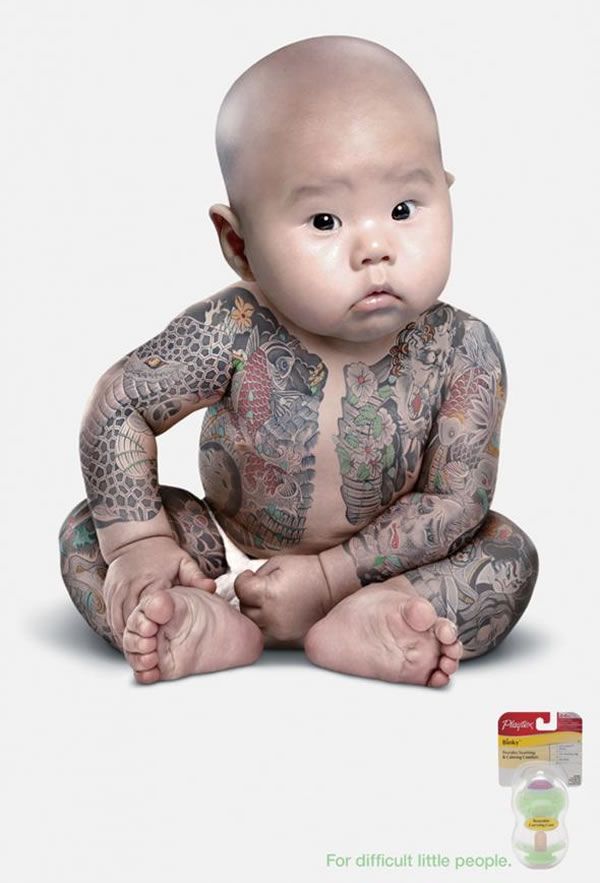 Creative-Advertising-Des-bebes-tatoues Creative Advertising : Des bébés tatoués