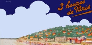 Trouville La Reine des Plages Paris France Vintage Travel Advertisement Poster