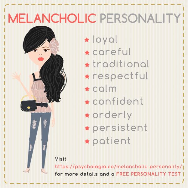 Infographic Melancholic Personality Infographic melancholic 