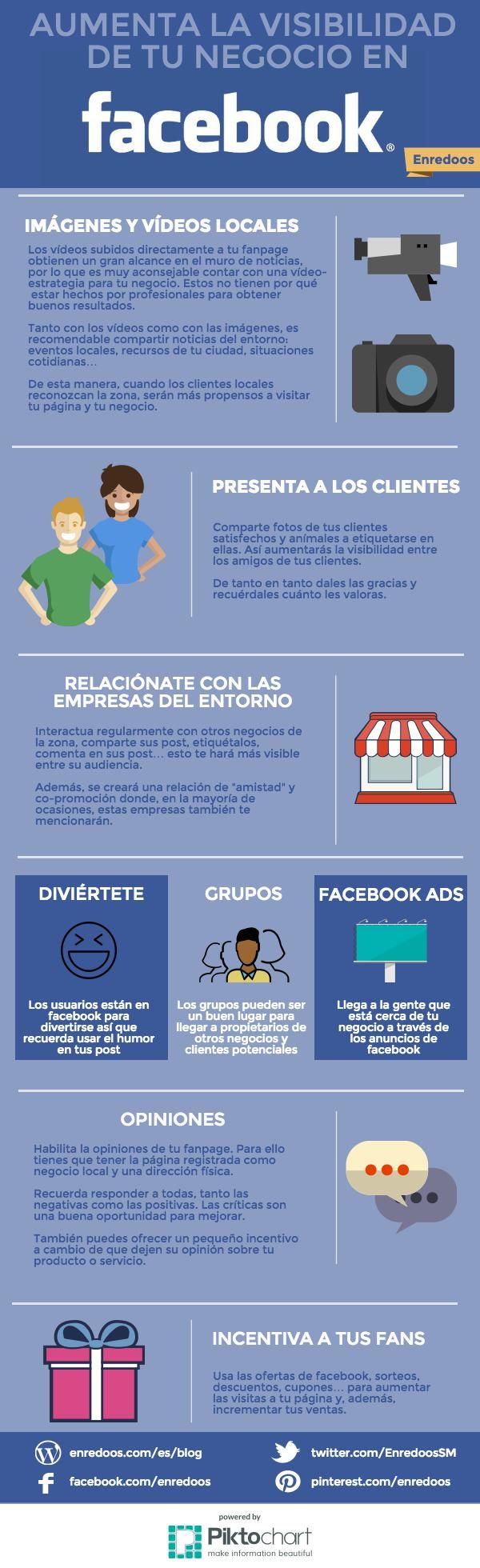 Advertising-Infographics-Aumenta-la-visibilidad-de-tu-empresa-en Advertising Infographics : Aumenta la visibilidad de tu empresa en Facebook #infografia #socialmedia #marketing