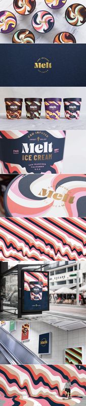Creative-Advertising-Melt-CBD-infused-ice-cream-brand-identity Creative Advertising : Melt CBD infused ice cream brand identity and package design by Hunger | Fivesta...