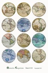 Infographic-Antique-World-Globe-Maps-Earth-Continents-Hemispheres-Vintage Infographic : Antique World Globe Maps Earth Continents Hemispheres Vintage Charts 2 inch Circles Collage Sheet Decoupage Sheets Instant Download 035