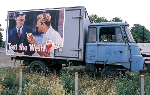 Advertising-Inspiration-A-truck-in-East-Germany-used-as Advertising Inspiration : A truck in East Germany, used as advertisment soon after the...