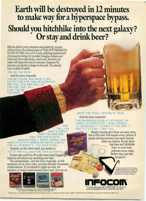 Advertising-Inspiration-Infocom’s-Hitchhikers-Guide-to-the-Galaxy-game Advertising Inspiration : Infocom’s Hitchhikers Guide to the Galaxy game - Rainbow...