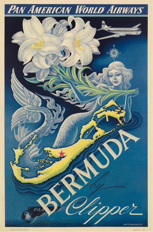 Advertising-Inspiration-PanAm-“Bermuda”-ad-by-Boris-Artzybasheff-1947 Advertising Inspiration : PanAm “Bermuda” ad by Boris Artzybasheff, 1947...