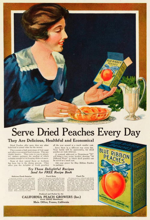 Advertising-Inspiration-Serve-Dried-Peaches-Ever-Day-Delineator Advertising Inspiration : Serve Dried Peaches Ever Day! - Delineator magazine -...