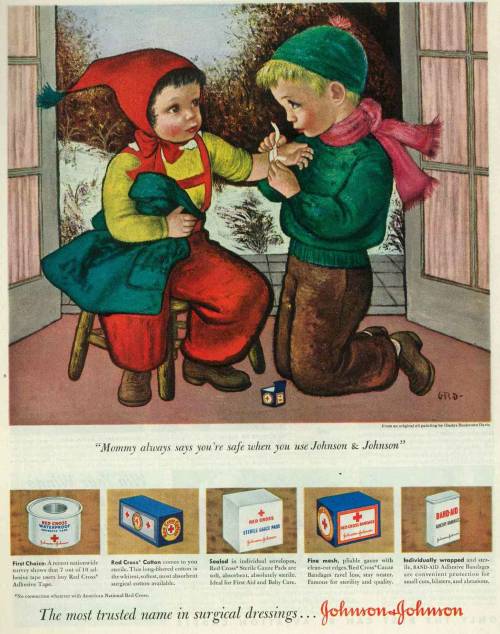 Advertising-Inspiration-The-most-trusted-name-in-surgical-dressing Advertising Inspiration : The most trusted name in surgical dressing. 1950s.Source:...