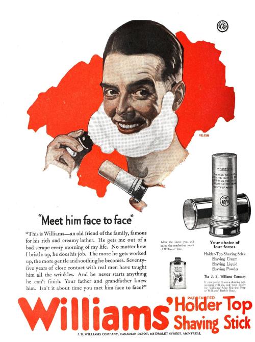 Advertising-Inspiration-Williams’-Patented-Holder-Top-Shaving-Sticks Advertising Inspiration : Williams’ Patented Holder Top Shaving Sticks - “Meet...