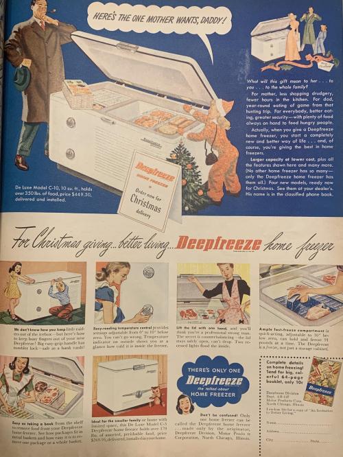 Advertising-Inspiration-“Here’s-the-one-mother-wants-daddy”-Deepfreeze Advertising Inspiration : “Here’s the one mother wants, daddy!” Deepfreeze, 1948Source:...