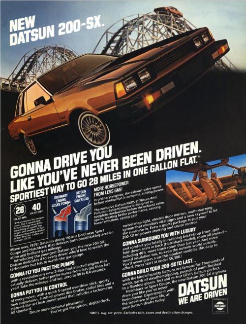Advertising-Inspiration-Datsun-200-SX-Esquire-March-1980Source Advertising Inspiration : Datsun 200-SX (Esquire, March 1980)Source:...
