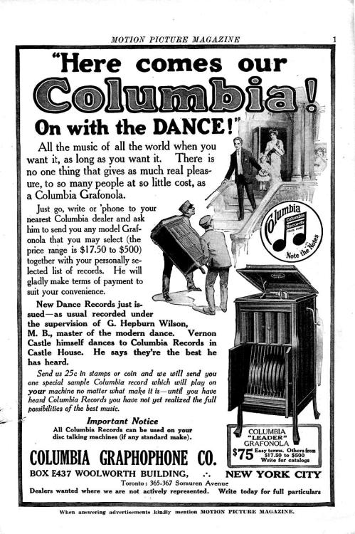 Advertising-Inspiration-Here-comes-our-Columbia-On-with-the Advertising Inspiration : Here comes our Columbia! On with the Dance! (Motion Picture...
