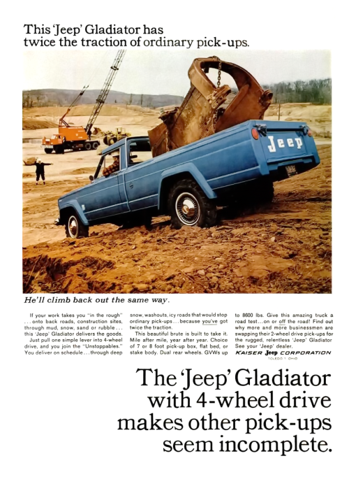 Advertising-Inspiration-Jeep-Gladiator-ad-from-August-1965Source Advertising Inspiration : Jeep Gladiator ad from August 1965Source:...