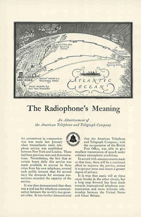 Advertising-Inspiration-Radiophone-between-New-York-and-London Advertising Inspiration : Radiophone between New York and London - Bell Telephone...