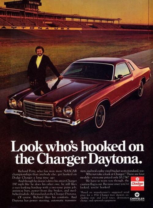 Advertising-Inspiration-Richard-Petty-for-the-Dodge-Charger-1976Source Advertising Inspiration : Richard Petty for the Dodge Charger, 1976Source:...