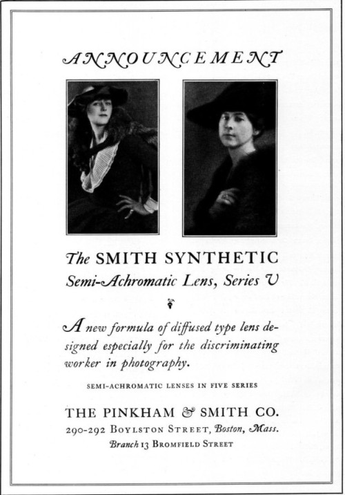 Advertising-Inspiration-The-Smith-Synthetic-Semi-Automatic-Lens-Series-V Advertising Inspiration : The Smith Synthetic Semi-Automatic Lens, Series V. 1920.Source:...