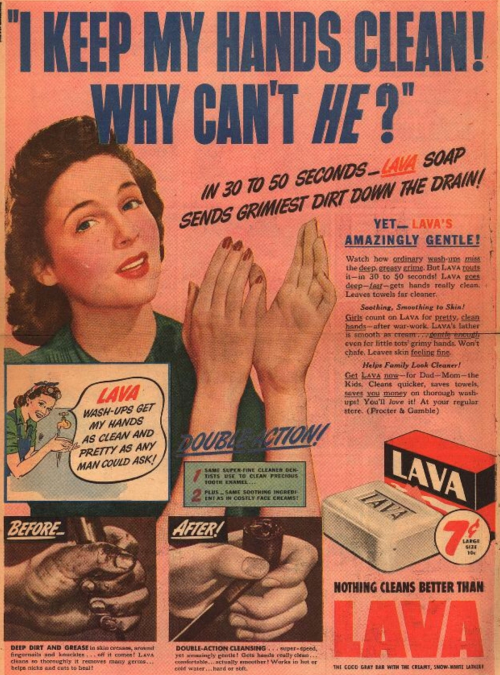 Advertising-Inspiration-“I-Keep-My-Hands-Clean-Why-Can’t Advertising Inspiration : “I Keep My Hands Clean! Why Can’t He?” - Lava...