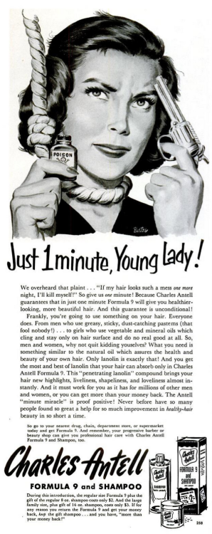 Advertising-Inspiration-“Just-1-minute-Young-Lady”-Charles-Antell Advertising Inspiration : “Just 1 minute, Young Lady!”, Charles Antell Formula...