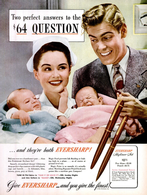 1590765749_901_Advertising-Inspiration-“Two-Perfect-answers-to-the-64-Question” Advertising Inspiration : “Two Perfect answers to the $64 Question”, Eversharp...