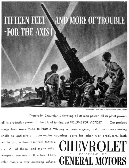 Advertising-Inspiration-Chevrolet-15-Feet-of-Trouble Advertising Inspiration : Chevrolet - 15 Feet of Trouble - For The Axis! [1943]Source:...