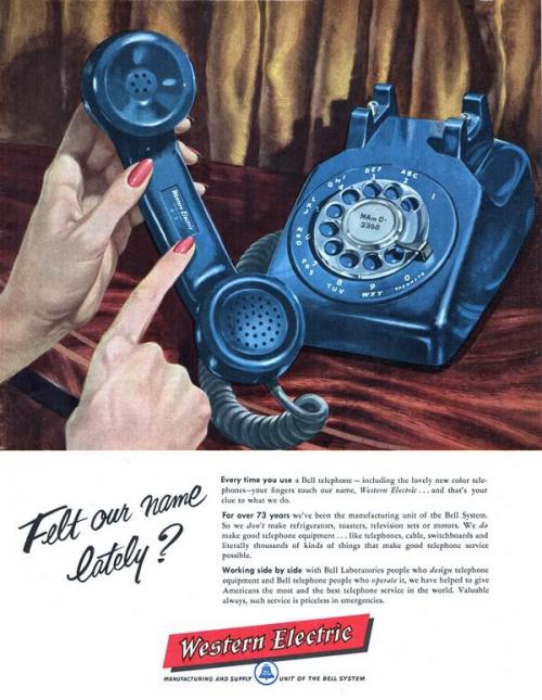 Advertising-Inspiration-Felt-our-name-lately-1956.Source Advertising Inspiration : Felt our name lately? 1956.Source:...