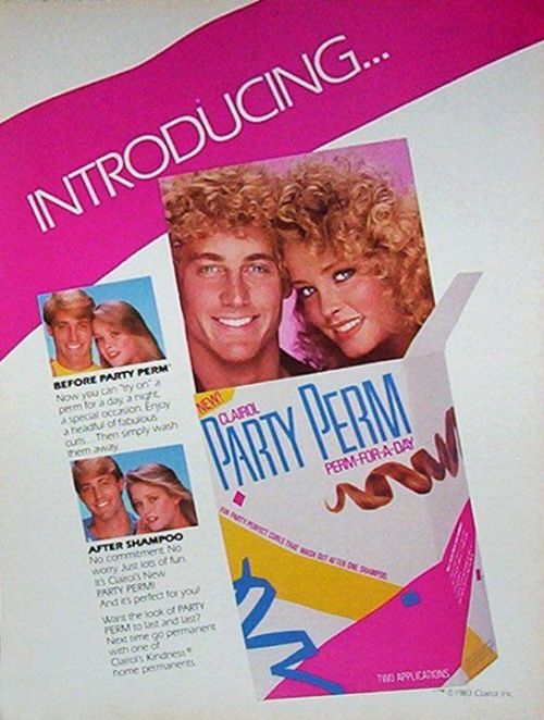 Advertising-Inspiration-Perm-For-A-Day-Party-Perm-Clairol-1983Source Advertising Inspiration : Perm-For-A-Day, Party Perm, Clairol, 1983Source:...