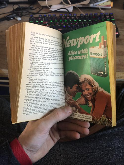 Advertising-Inspiration-This-pulp-sci-fi-novel-from-the-70s Advertising Inspiration : This pulp sci-fi novel from the 70s has a cigarette ad right in...