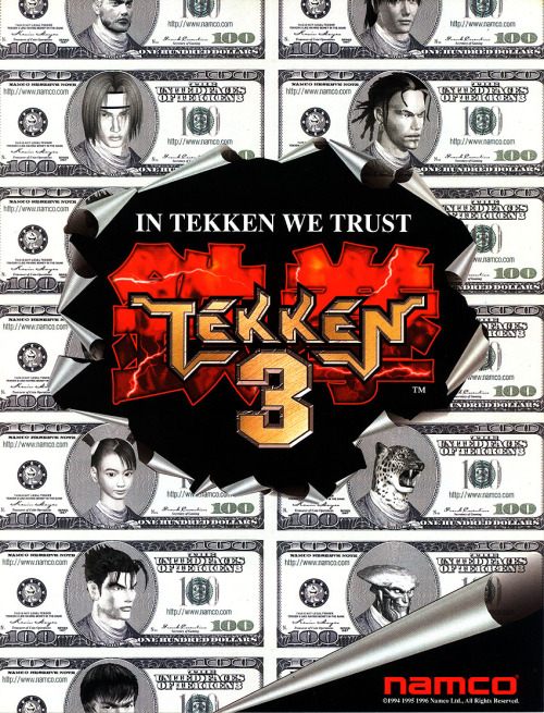 Advertising-Inspiration-“In-Tekken-we-Trust”-Tekken-3-promotional Advertising Inspiration : “In Tekken we Trust” Tekken 3 promotional arcade...