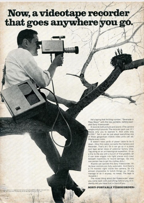 Advertising-Inspiration-1960’s-Sony-Portable-Videocorder-AdSource Advertising Inspiration : 1960’s Sony Portable Videocorder AdSource:...