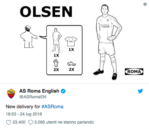 Advertising-Inspiration-As-Roma-announces-the-signing-of-Swedish Advertising Inspiration : As Roma announces the signing of Swedish goalkeeper Olsen with...