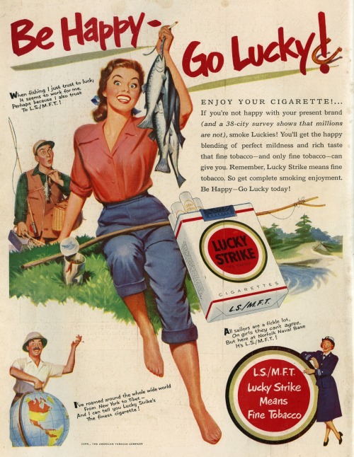 Advertising-Inspiration-Be-Happy-Go-Lucky-1951Source Advertising Inspiration : Be Happy - Go Lucky! [1951]Source:...