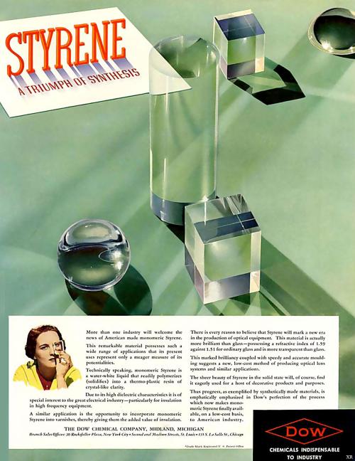 Advertising-Inspiration-DOW-Chemicals-styrene-advertisement-1937Source Advertising Inspiration : DOW Chemicals styrene advertisement (1937)Source:...