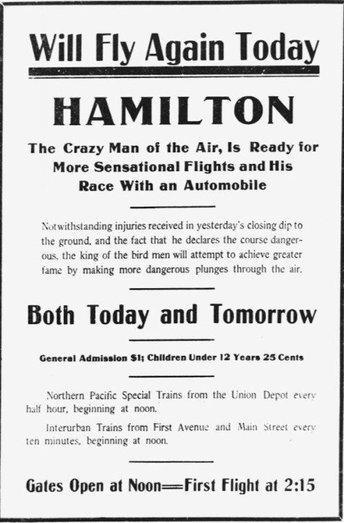 Advertising-Inspiration-Hamilton.-The-Crazy-Man-of-the-Air Advertising Inspiration : Hamilton. The Crazy Man of the Air. 1910.Source:...