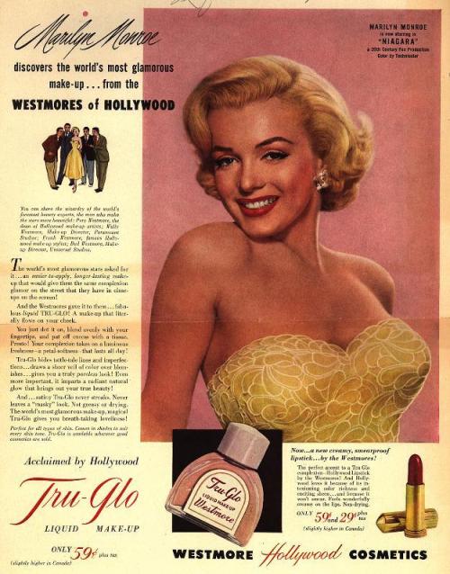 Advertising-Inspiration-In-the-ad-Marilyn-Monroe-is-for Advertising Inspiration : In the ad, Marilyn Monroe is for longer-lasting make-up for...